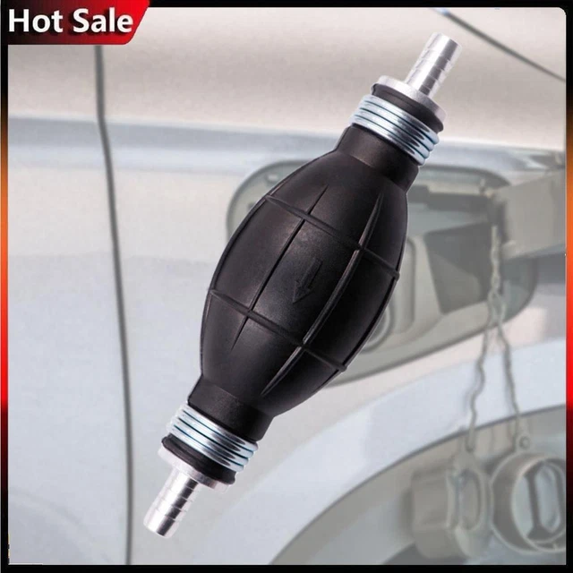 Pompa Carburante Manuale 8mm | 2 Pezzi In Gomma E Alluminio | Per Diesel, Benzina, Acqua | Per Auto, Moto, Barca - 3