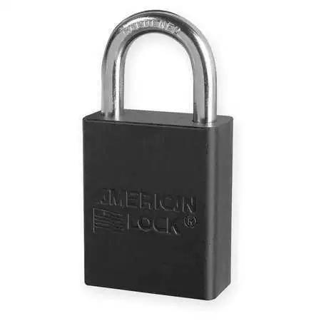 American Lock A1105blk Lockout Padlock,Kd,Black,1-7/8"H