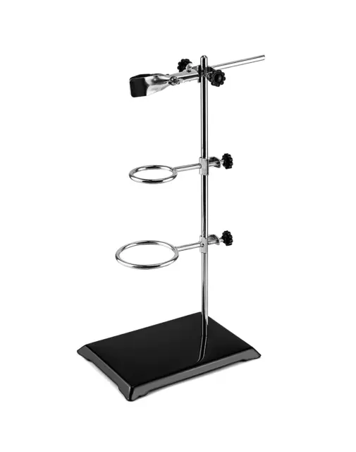 Laboratory Stands Support Set, Steel Lab Stand Set with Cast Iron Base, Rod 16"