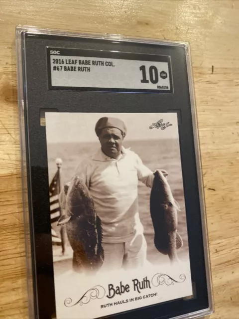 Babe Ruth SGC 10 MINT Leaf Great Bambino Collector Card Sultan Swat 2016 ❤️NYC 2