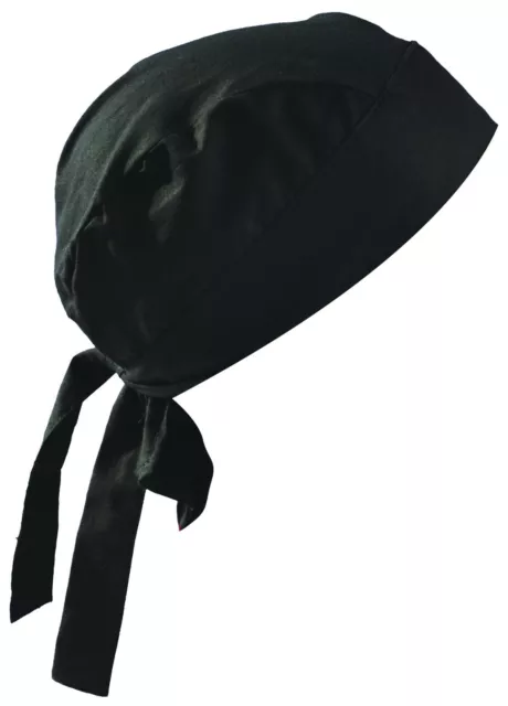 2 Pack Occunomix Tuff Nougies Tie Hat- Black - Doo Rag - Tn5-06