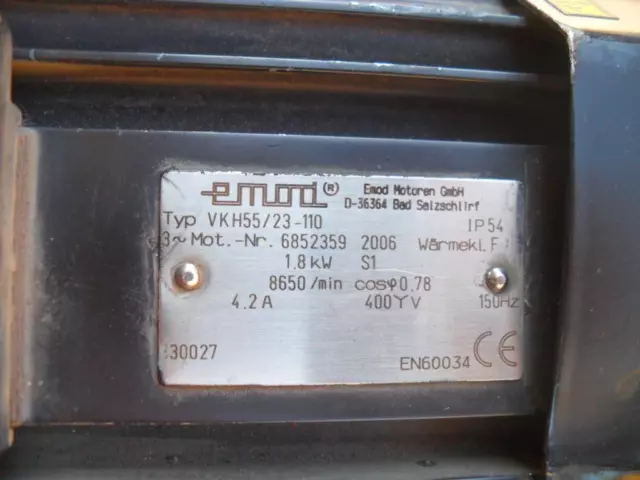 EMOD VKH55/23-110 1,8 kW 8650 U/min 150 Hz /#8 D75R 3635 3