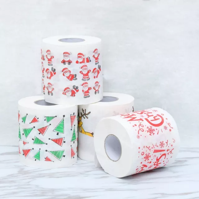 Santa Claus Bath Tissue Roll Christmas Supplies Toilet Paper Xmas Decor