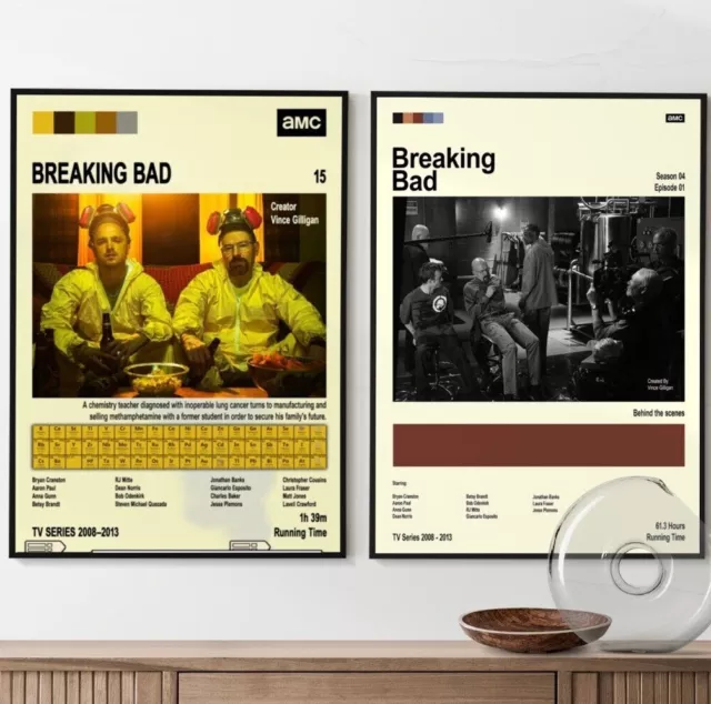 Breaking Bad Retro Vintage Poster | Minimalist Movie Poster | Retro Vintage Art