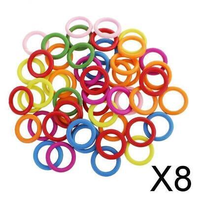 8X 50 piezas anillos de madera de colores anillos de madera para artesanía, colgante de anillo y