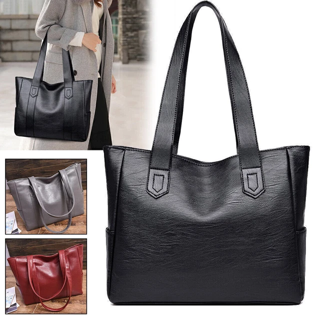 Borsa Tote Donna Pomelo Best - Grande, In Pelle PU Morbida, Tracolla O A Mano, Per Laptop 13", Nero O Colorata - Foto 11