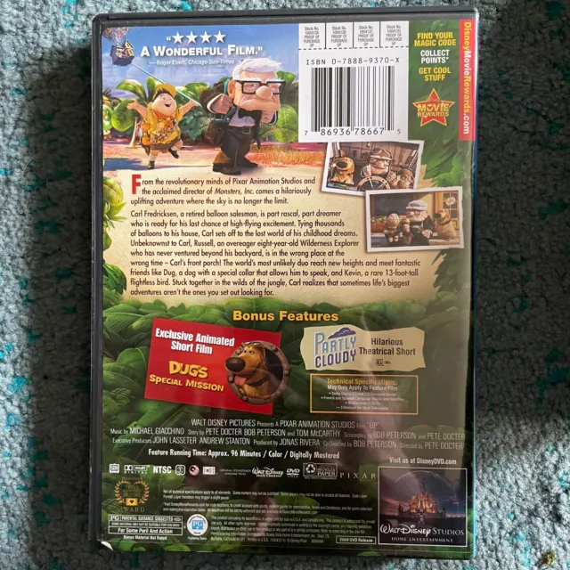 Up DVD 2009 Walt Disney Pixar Animated Movie Classic 2