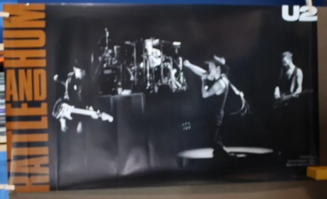 U2 Rattle and Hum Vintage US Promo Poster 20" x 34" VG Unused