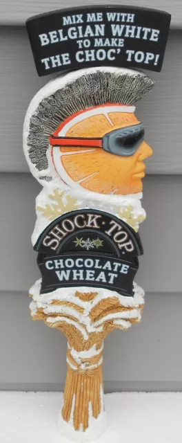 Shock Top Brewing Chocolate Wheat Figural Beer Tap Handle 13 Inch Shoc Top