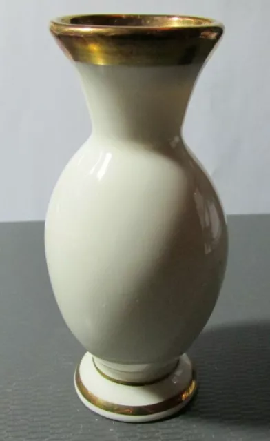 Royal KPM Bavaria / Vase /  Handarbeit / Weiß mit Goldrand Nr. 19