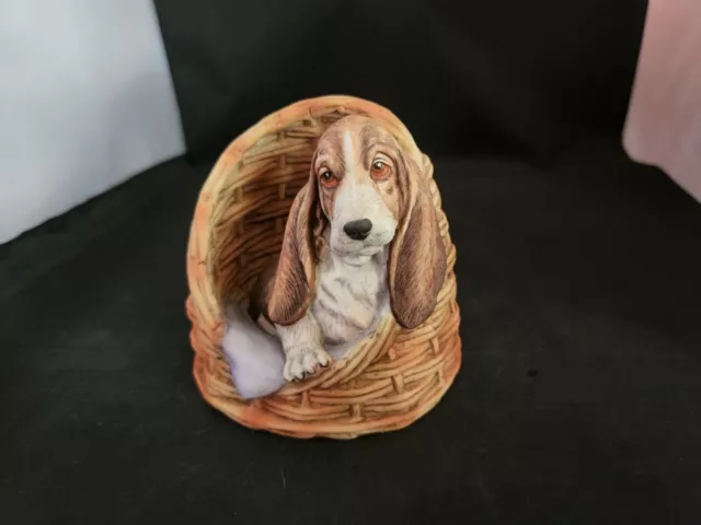 Modern Masters Limited Sally Miller Last Of The Litter Bassett Hound Figurine