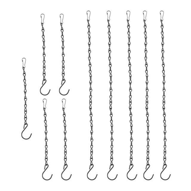 10 Pcs Hanging Planter Outdoor Chain for Home Bird Cage Pendant with Hook