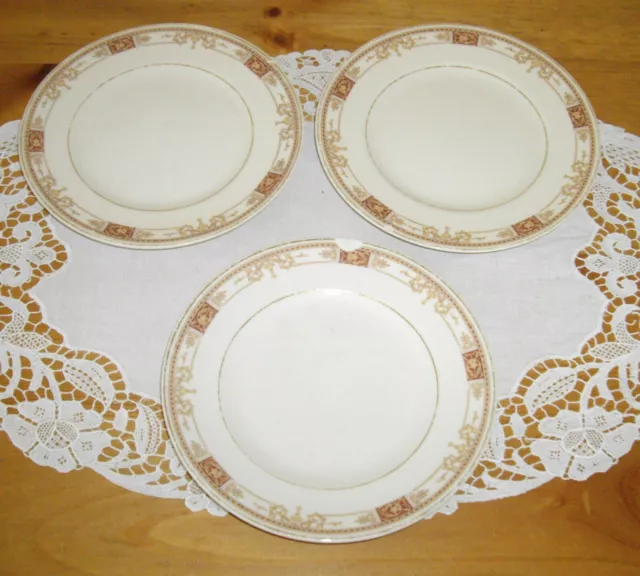 Vintage Syracuse China Old Ivory O.P.Co CALHOUN 6 1/4" Plates ~ Set of 3 ~