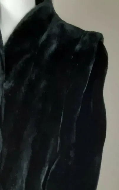 SASSON BORGANZIA WOMAN'S Vintage 80's Black Faux Fur Dress Coat Sz 12 ...