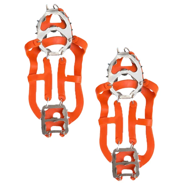 18 denti antiscivolo ghiaccio neve trekking arrampicata scarpa spike tacchetti ramponi