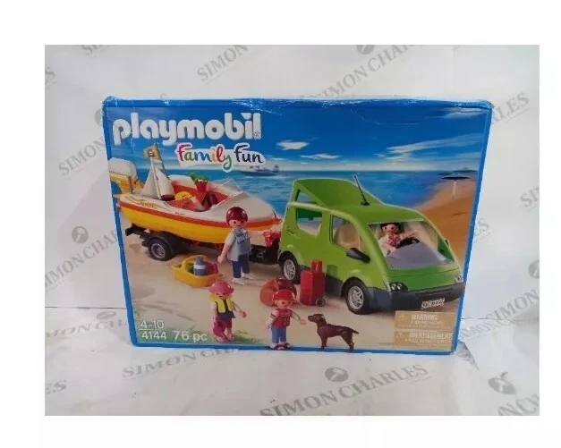 Playmobil 4144 - Macchina Con Rimorchio Per Banca, Set Di Giocattoli Per Bambini, Veicolo Con Accessori