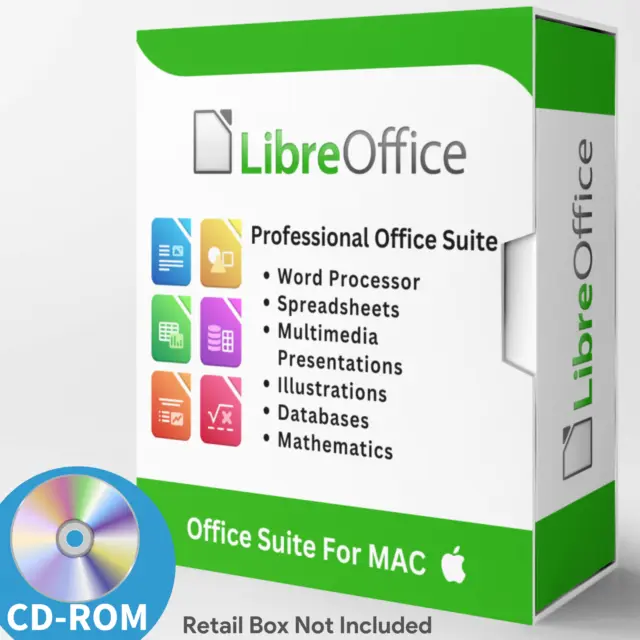 Libre Office Home and Student 2023 for MAC - Office Software Suite on CD-ROM