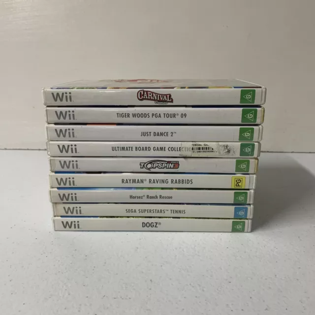 Nintendo Wii Video Game Bundle Bulk Lot x 9