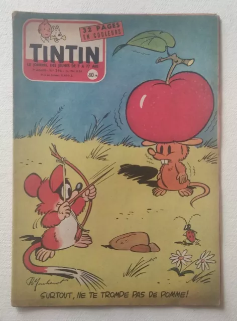 Le journal de Tintin n° 396 , couverture Macherot , ( Dargaud , 24/05/1956 )