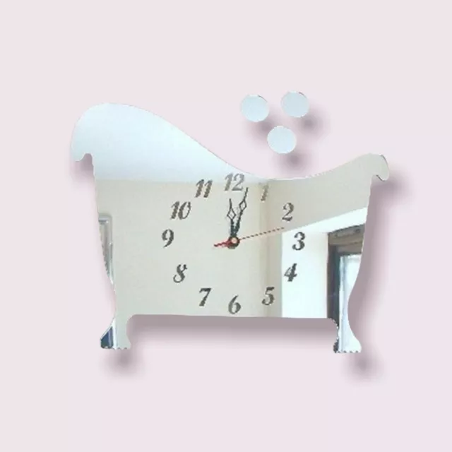 Bath & Bubbles Shaped Clocks - Many Colour Mirrors & Solid not mirrored Colours