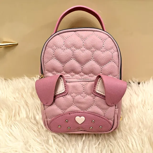 Betsey Johnson Dog Pink Xobaybee Mini Backpack Boho NWT