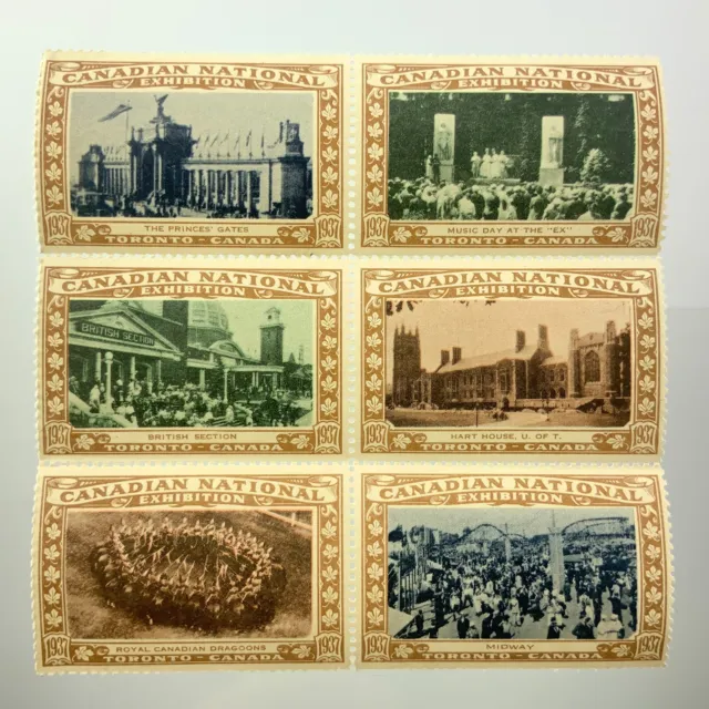 Canadian National Exhibition 1937 Toronto Canada Stamps The Princes Gate FF461