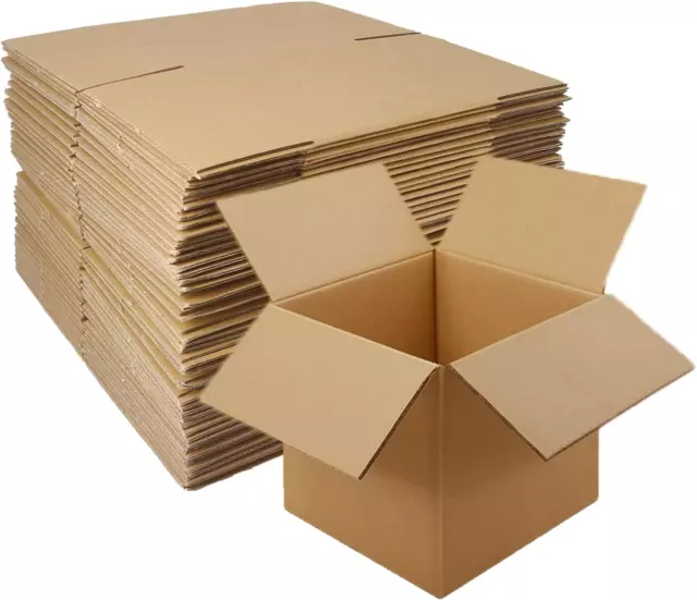 6x6x6 Shipping Corrugated Boxes Cardboard Carton Packing for Mailing - 40 pack