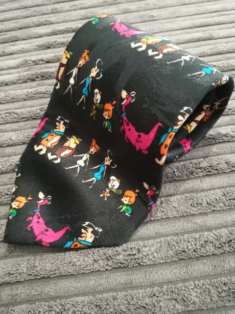 VINTAGE 1993 FLINTSTONES Fred Flintstone Barney Rubble Novelty Tie £3. ...
