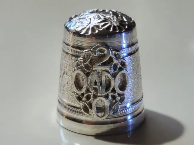 Vintage Sterling Silver Thimble Made in England by Swann Thimbles No holes EC