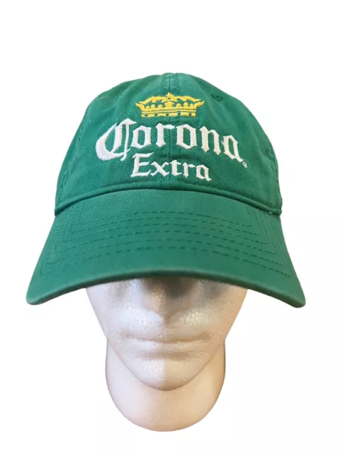 Vintage Corona Extra Strapback Hat Embroidered Green