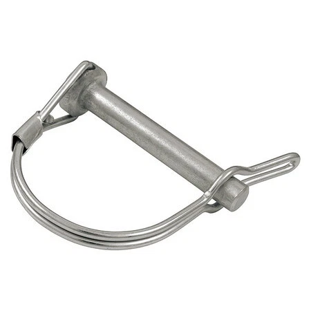 Zoro Select Wwg-312-1750R Safety Pin, Low Carbon Steel, Zinc, 5/16 In Pin Dia,