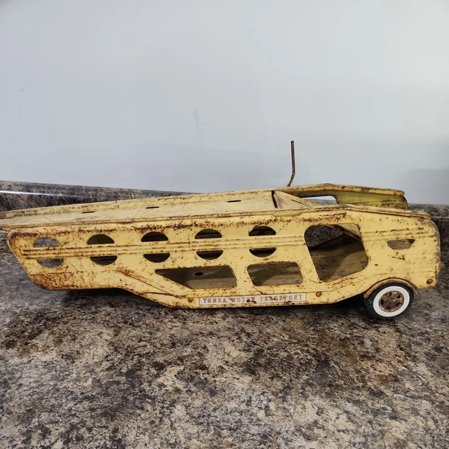 VINTAGE TONKA MOTOR Transport Car Carrier Trailer Parts Restore 18.00