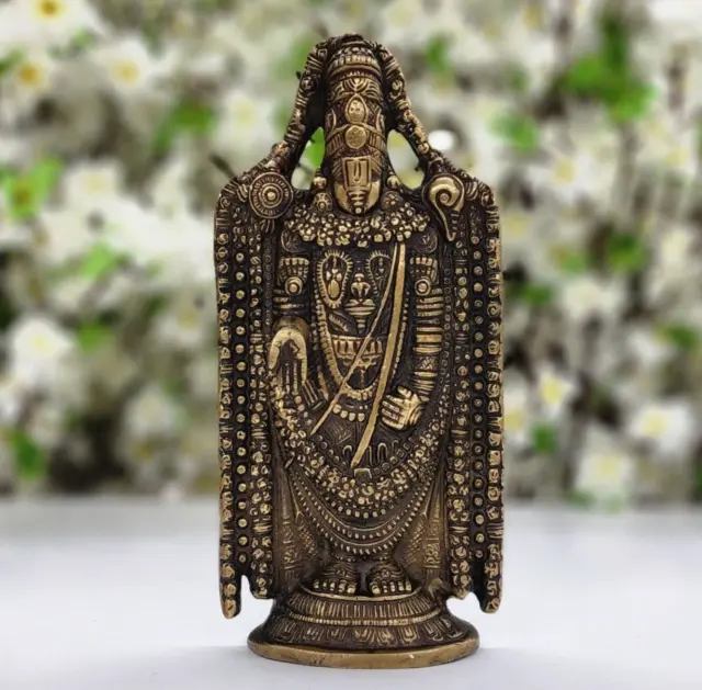 Tirupati Balaji Statue Brass Hindu Shree Venkateswara Idol Srinivasa Figurine