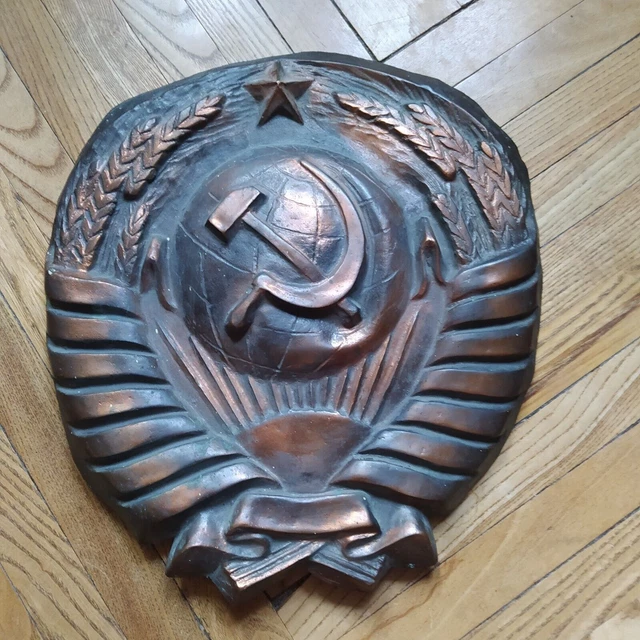 STATUA BASSORILIEVO ORIGINALE URSS Soviet russo BUSTO Pannello metallico 300mm