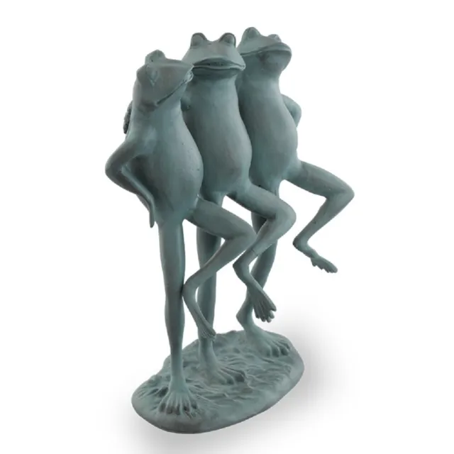 Dancing Frog Trio Metal Garden Sculpture Statue Toad Frogs Spi Home