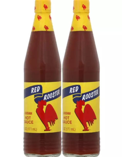Red Rooster Louisiana Hot Sauce 6 Fl. Oz. (177ml) - Pack of 2