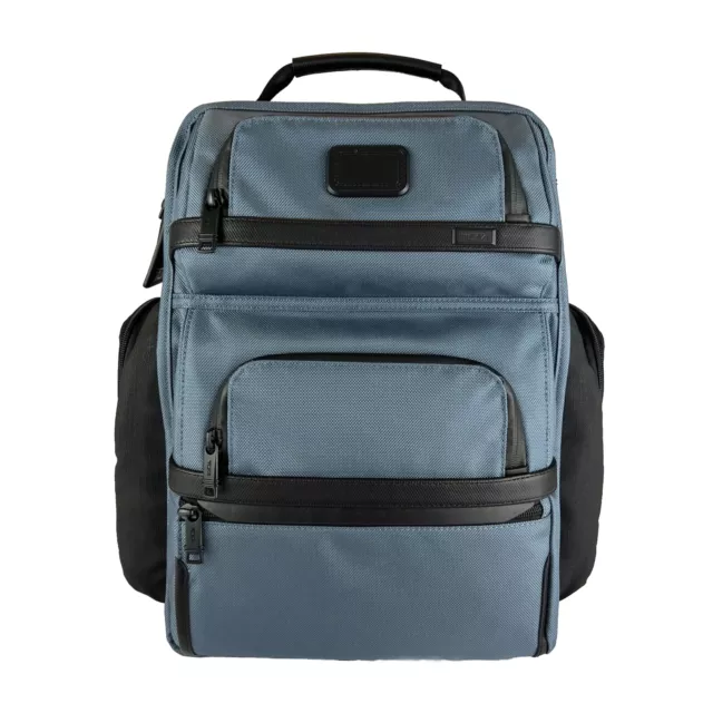 TUMI Alpha 3 Brief Pack Large Ballistic Nylon Business Backpack Storm Blue Black