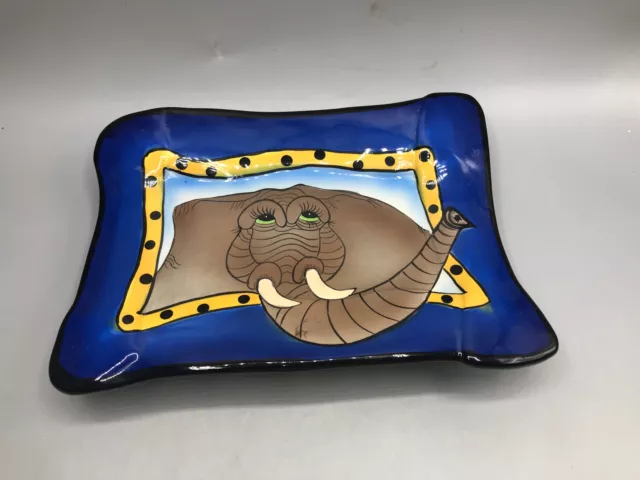 Sophie the Elephant SWAK Plate/Platter by Lynda Corneille - Blue Sky Clayworks