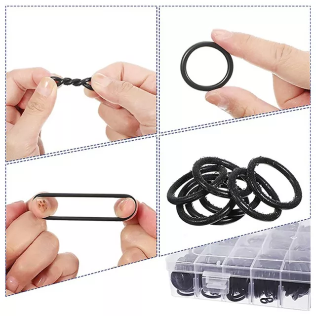 225PCS Rubber O-Ring Sealing Classification Gasket Kit Set Washer Ring Kit EL