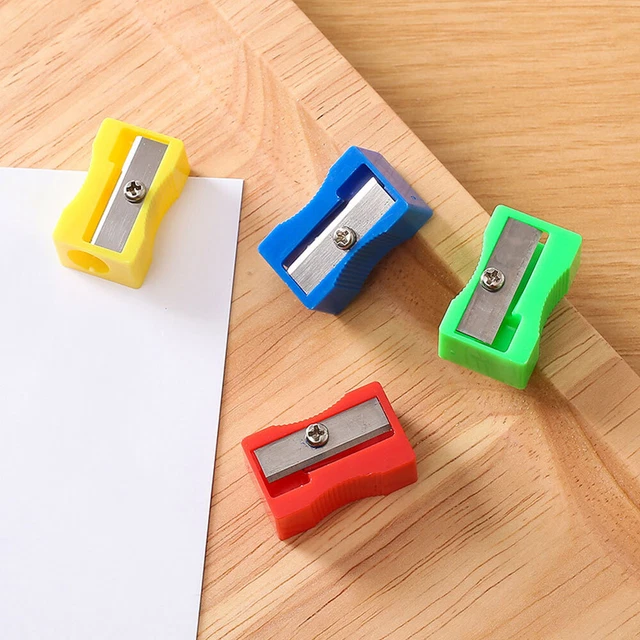 Stationery Pencil Sharpener Single Hole Plastic Sharpener