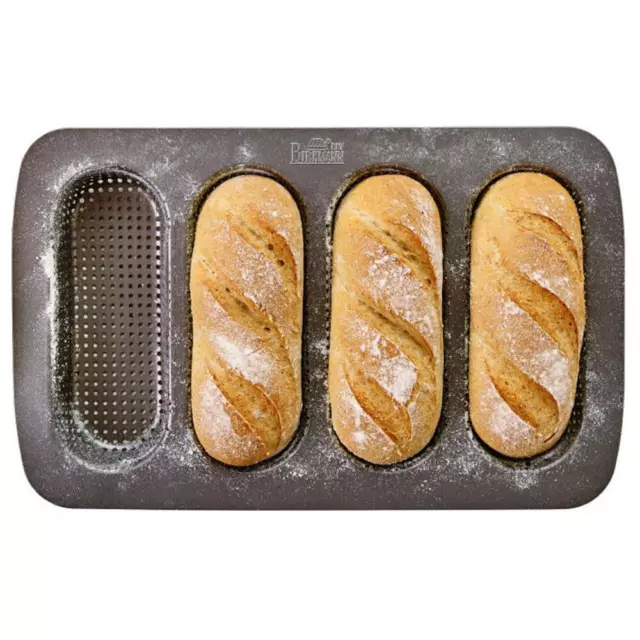 Birkmann Mit Laib und Seele Mini-Baguetteblech Blech Backform Antihaft 35 cm