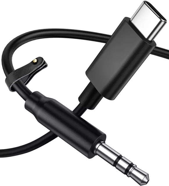 Cable USB C a 3,5 mm Jack de Conector, Hifi Estéreo Tipo C a 3.5mm Aux Adaptador