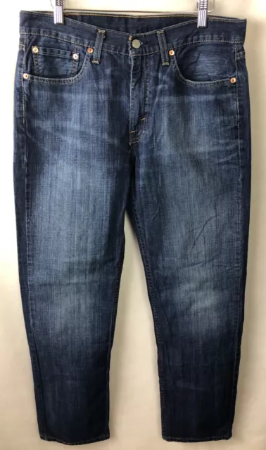 Levis Jeans Mens 32 x 34 Straight 514 Red Tab Cotton Denim Medium Wash Blue D9