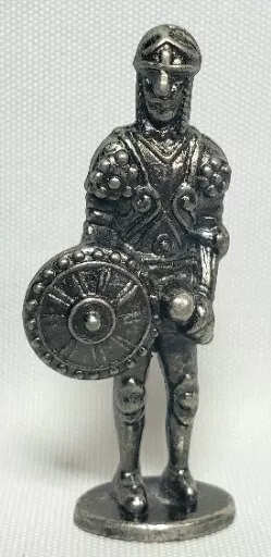 Vintage FERRERO KINDER Pewter Metal Medieval Soldier Figure | Miniature