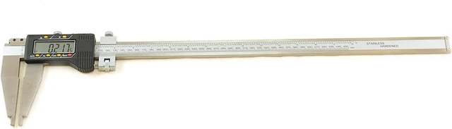 18"/450Mm Heavy Duty Long Jaw Electronic Caliper, 0.0005"/0.01Mm Resolution, Lar