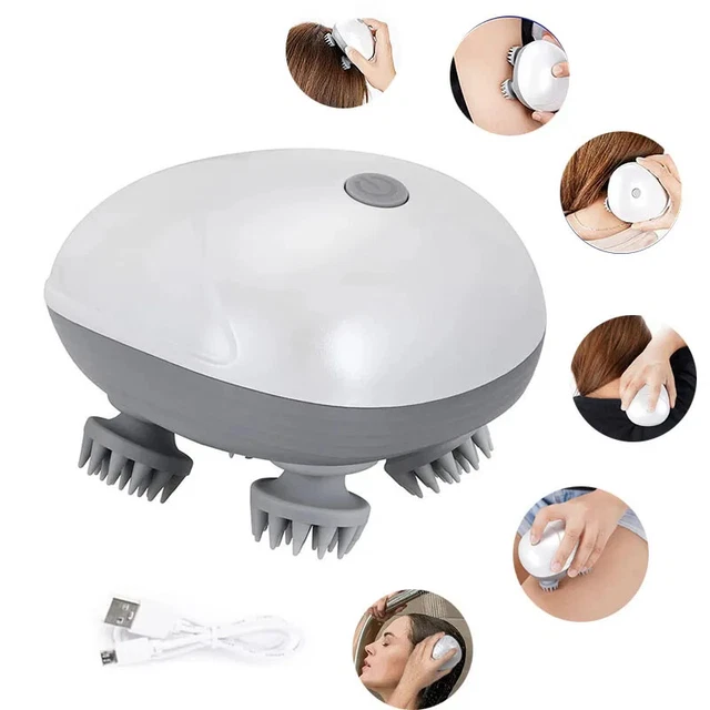 Electric Head Scalp Massager Waterproof Body Massage Shoulder Neck Deep Tissue