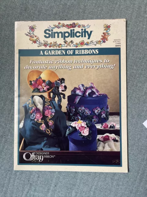 Folleto de patrones de jardín de cintas creativa Marinda Stewart Simplicity 1993