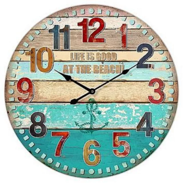 Extra, Extra Large Retro Shabby Chic Wall Clock. 58cm Diameter (22" +) 7079
