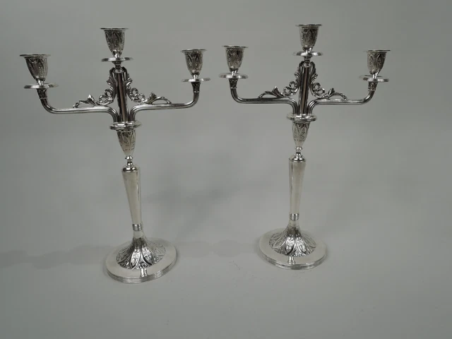 Antique Candelabra Aesthetic Fin de Siecle Candlesticks Austrian 800 Silver