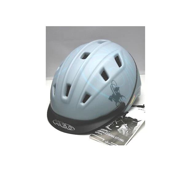 KED Kanauro L 54 -61 cm grau - blau -matt Reithelm Reitkappe Reiterhelm Helm neu
